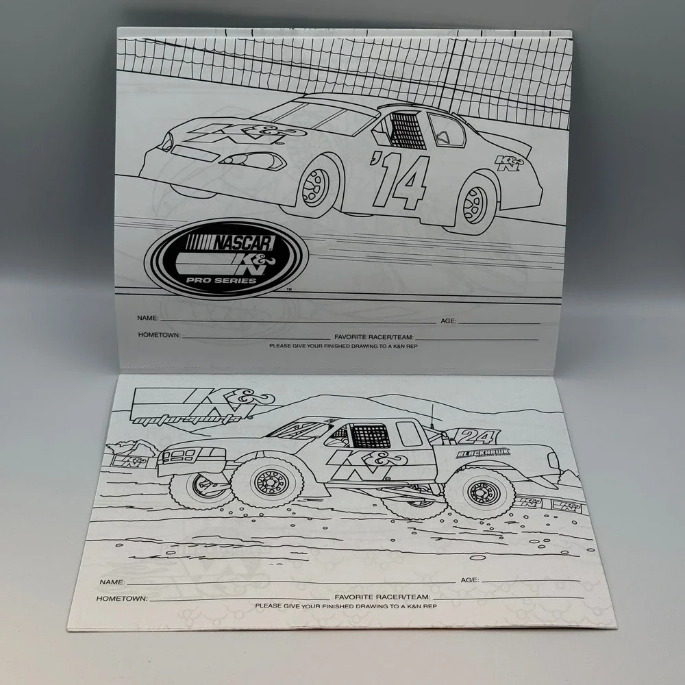 K&N Engineering Racing Coloring Book 2013 NASCAR Off-Road Dirt Bike‎ Promo